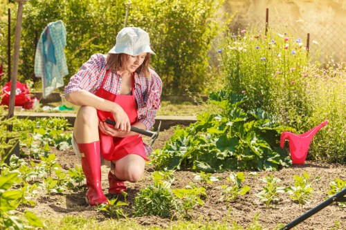 Protective equipment and equipment checks on a landscaping site